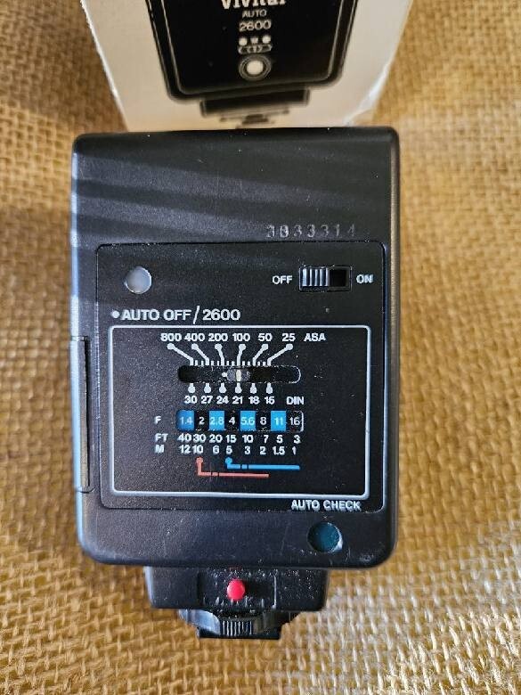 Flash électronique VIVITAR 2600 AUTO – Dans Son Emballage D'origine, Pour Photos Rétro !