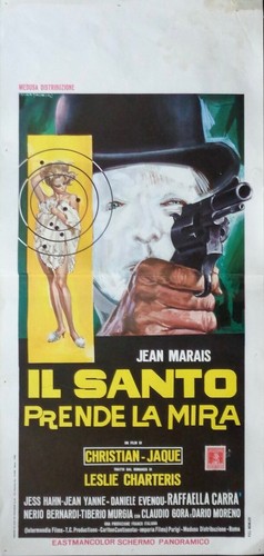 LE SAINT PREND L'AFFUT Italian Locandina movie poster JEAN MARAIS 1966 The SAINT