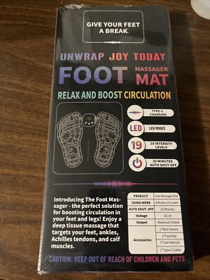 Unwrap Joy Today with Foot Massager Mat Relax and Boost Circulation - New