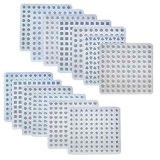 Moldes de silicona mini formas (estrella, flor, corazón, círculo, pata)