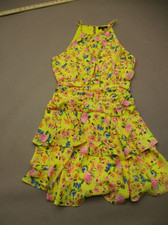 City Studio Size S Girls Multicolor Floral Back Keyhole Ruffle Sundress 469