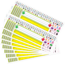 36pcs Traditional Manuscript Nameplates Self Adhesive Primary Students Desk Plat