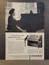 1953 Steinway Piano Upright Mahogany Vintage Print Ad Guiomar Novaes Wall Art