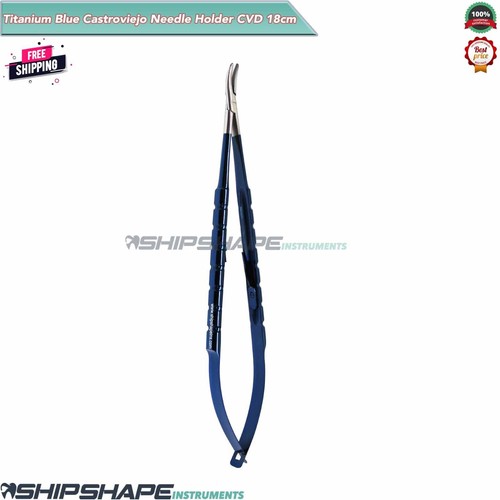 10 Supporti Ago Chirurgico Castroviejo 7&Prime; Punta Dritta 15mm &ndash; Micro Strumento Con Blocco