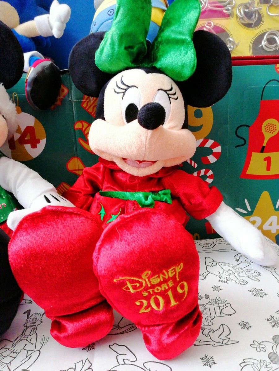 MINNIE PELUCHE NATALE 2019 Disney Store TOPOLINA MINNI H 43cm Holiday Cheer  new