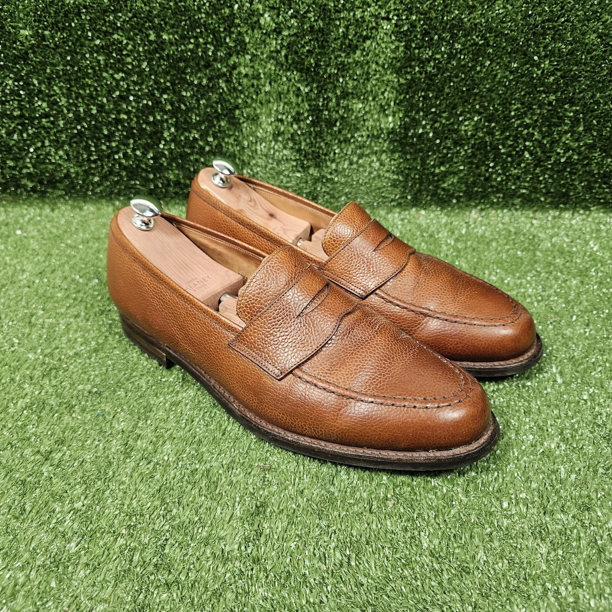 Crockett & Jones Boston Penny Loafer Brown Grain Leather Crockett & Jones Boston Penny Loafer Brown Grain Leather