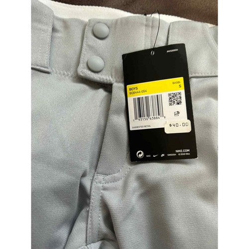 NWT Nike Boy's Gray Capri Baseball Pants w/ Blue Piping Size Small - Picture 4 of 4
