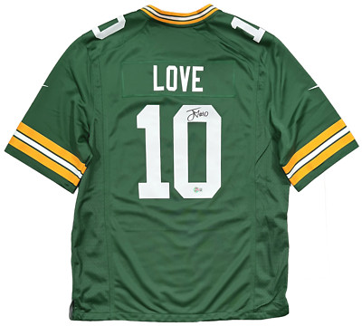 Jordan Love Green Bay Packers Signed Green Nike Game Jersey BAS