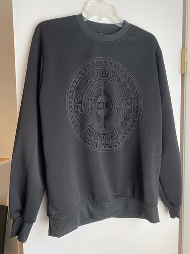 Mens Brabion Black Sweatshirt with 3-D Graphic, Size Small - Picture 2 of 4