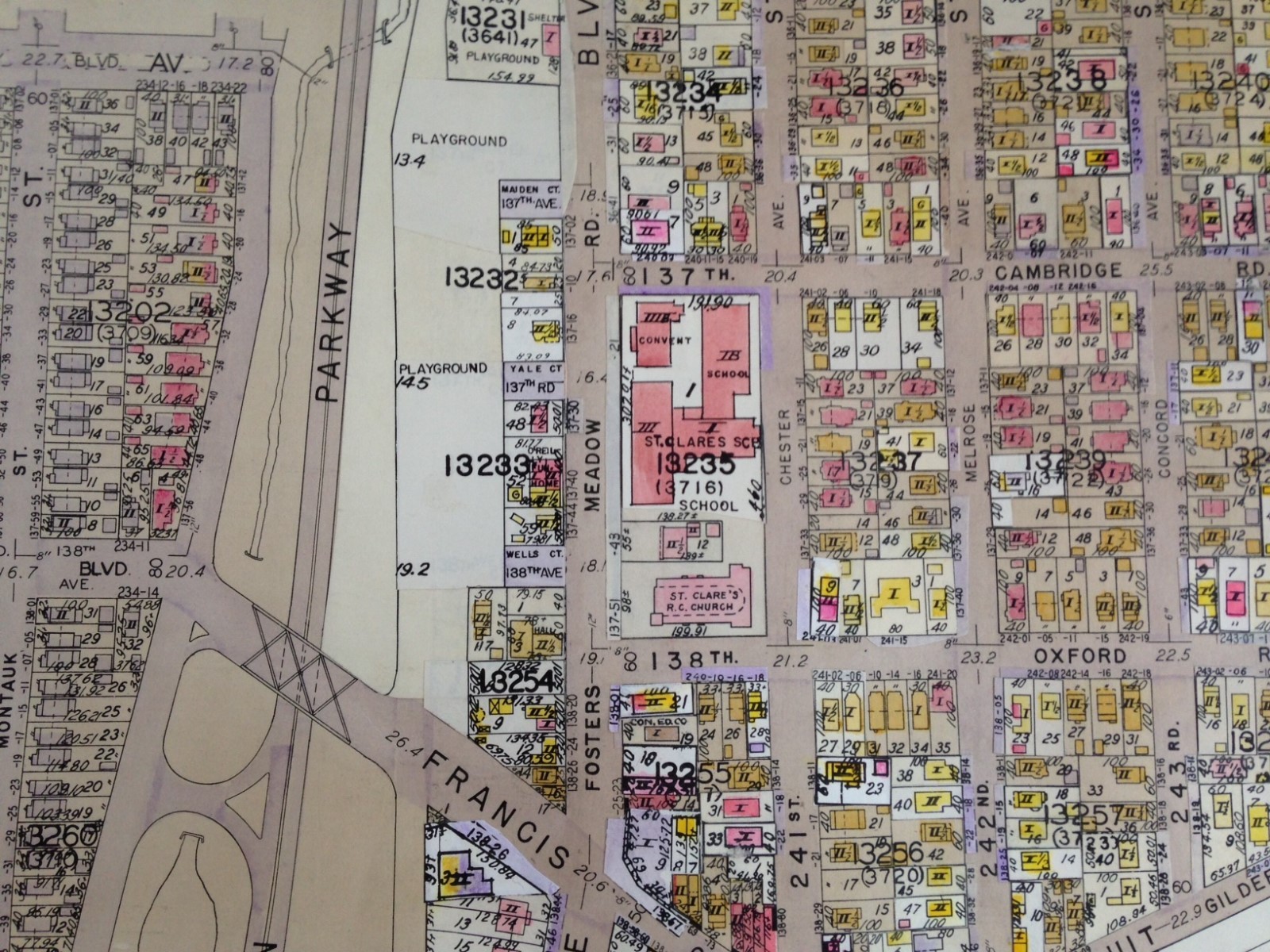 1945 ROSEDALE BROOKVILLE PARK QUEENS NY 233RD TO 246TH ST ATLAS MAP eBay