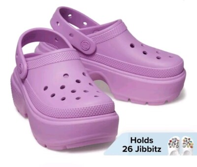 NEW Women's CROCS Size Stomp Clog Bubble Violet Purple