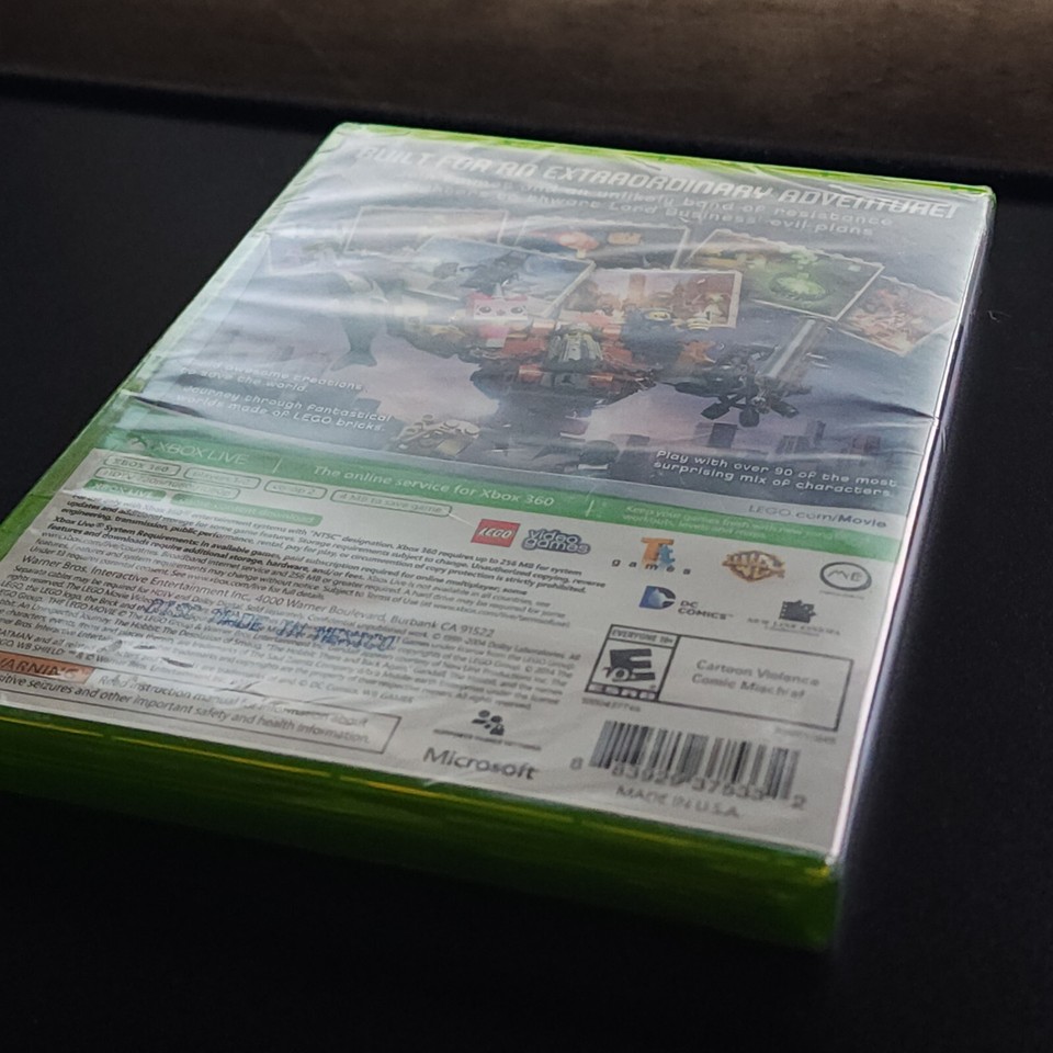 LEGO Movie Videogame Xbox 360 - New, Factory Sealed, NTSC, Y-Fold, Good ...