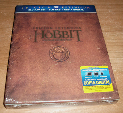 The Hobbit An Unexpected Journey Extended 3D + Blu-Ray 5 Discs New Action