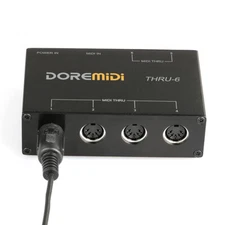 DOREMIDI THRU-6 Musical Instruments MIDI Box MIDI Interface 16 Channels 6 Output