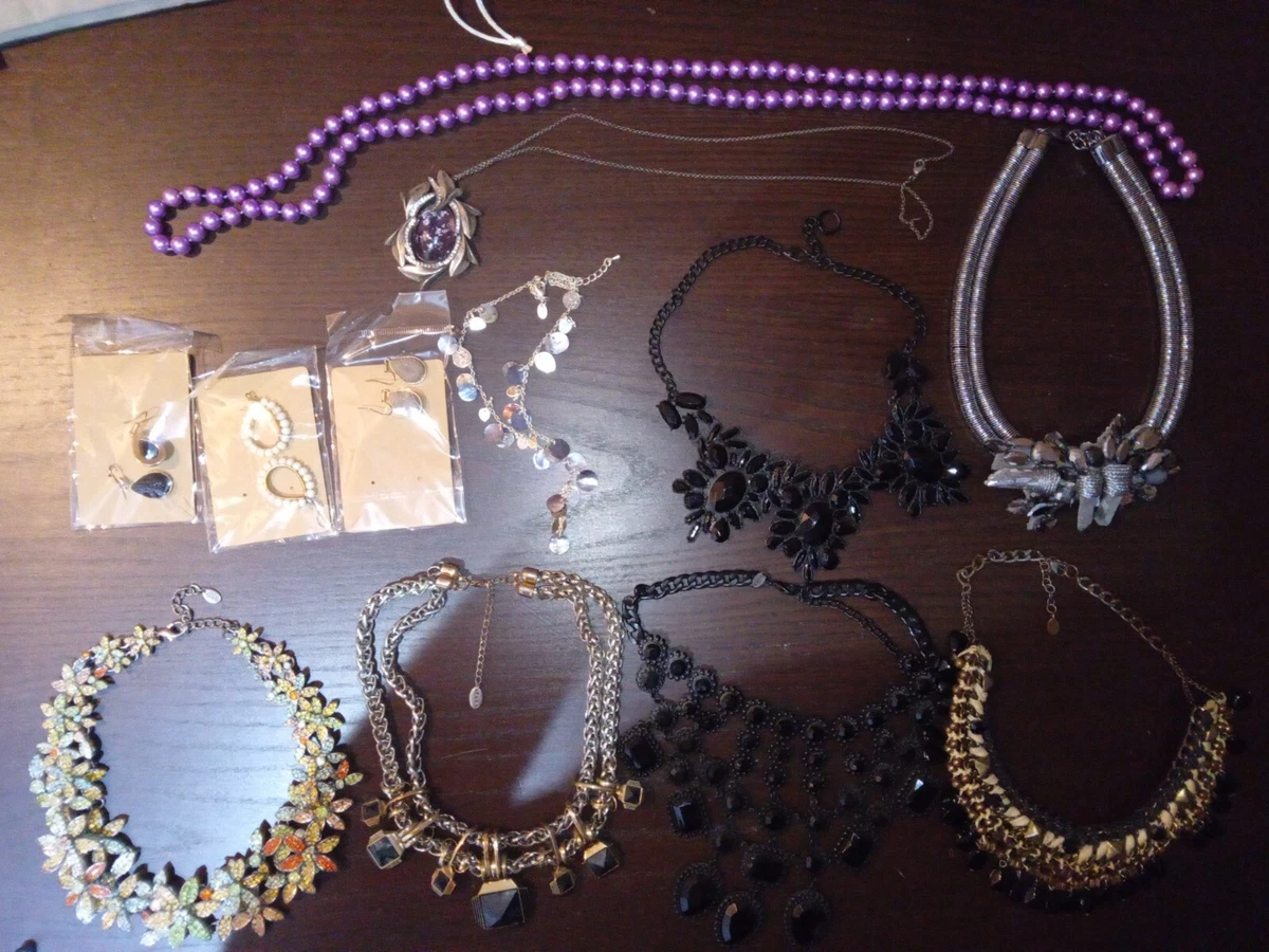 Collana Statement Zara Con Catena Grossa, Perle E Ciondolo Con Pietra Centrale - Placcata Oro, Regalo Occasioni Speciali - Foto 3