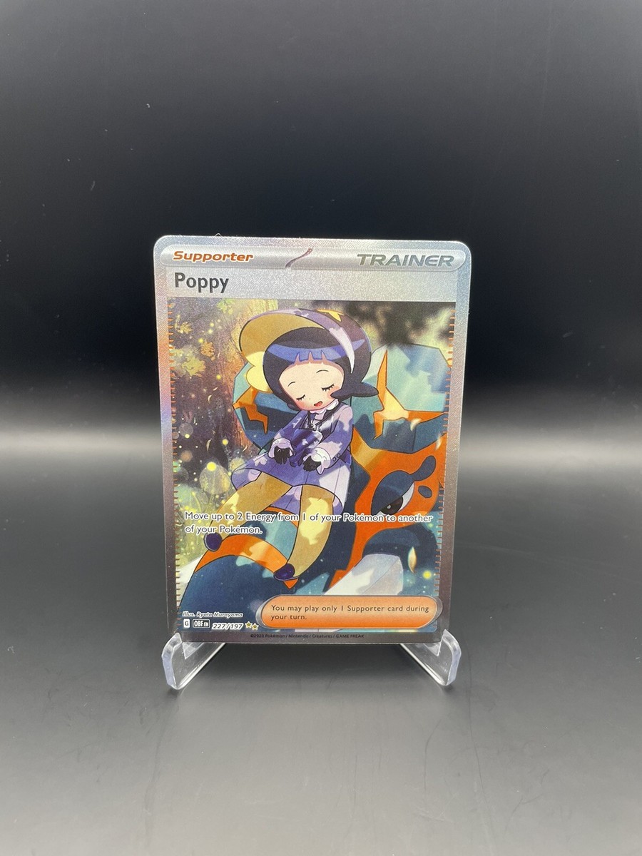 227 197 pokemon card Amazon.com: Pokemon - Poppy 227/197 - Obsidian Flames - Special illutration Rare