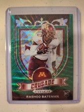 Rashod Bateman 2021 Prizm Draft Picks Green Wave Crusade Rookie #166 Ravens