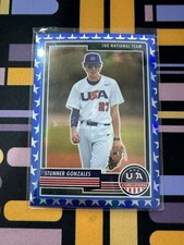 2023 Panini USA Baseball Stars & Stripes Blue Prizm /75 Stunner Gonzales #8