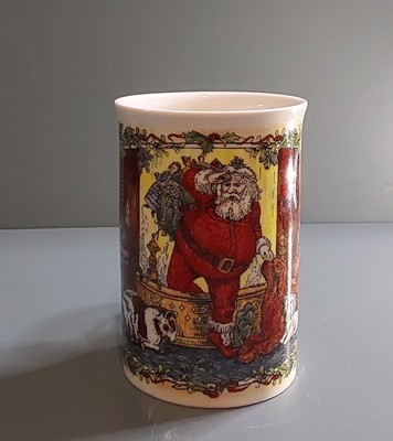 DUNOON Scotland SANTA'S ARRIVAL Christmas Holiday Stoneware Coffee Mug Tea Cup