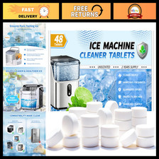 48 Pack Ice Machine Cleaner Tablets - Nickel Safe Descaler for Ice Makers, Remov