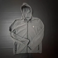 Greyson Jacket Mens Large Gray Lightweight Fleece Full Zip Casual Comfort