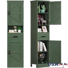 Bathroom Storage Cabinet Organizer W/ Adjustable Shelves  Multi-functional Use