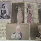 LOT 35 VINTAGE PAINTED LADIES GIRLS RPPC POSTCARDS Hand Tinted French German Etc — photo 8