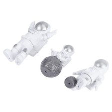 3pcs Spaceman Ornaments Ornamenti per torte in PVC solido Ornamenti
