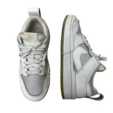 Nike Dunk scarpe da ginnastica donna bianche taglia UK 5 EU 38,5 basse interruzioni fotoniche antipolvere stringate