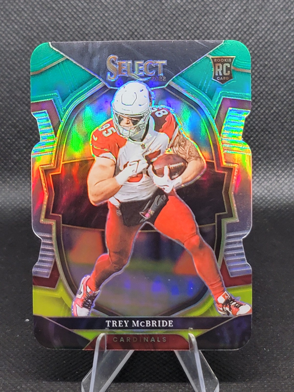 2022 Panini Select Trey McBride RC Green And Yellow Die Cut Prizm Cardinals #11