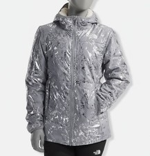 The North Face Gray Big Girls Reversible Mossbud Parka Coat Jacket Sz XXL 18/20