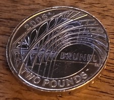 £2 Isambard Kingdom Brunel Paddington Station 2006 Two-Pound Coin, Circulated