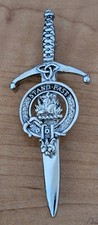 Grant Scottish Clan Crest Pewter Kilt Pin Stand Fast