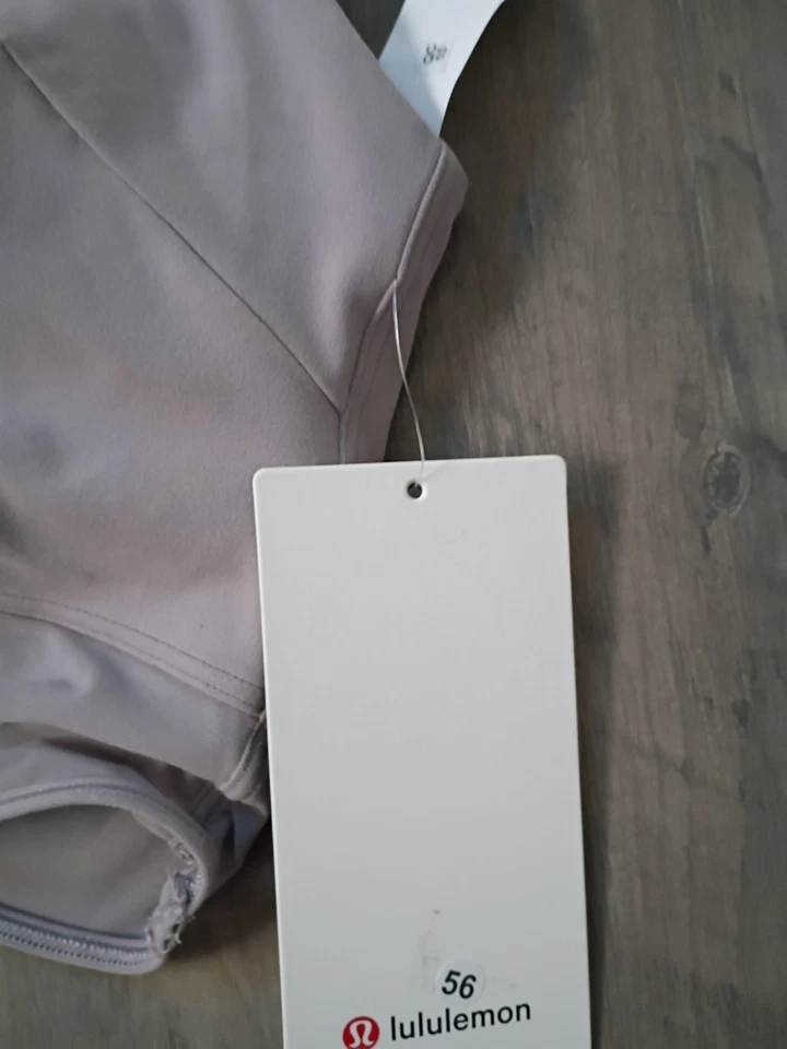 Lululemon Nulu High-Neck Mesh-Hem Tank size L MUGR Mauve Gray NWT! - Image 3 of 4