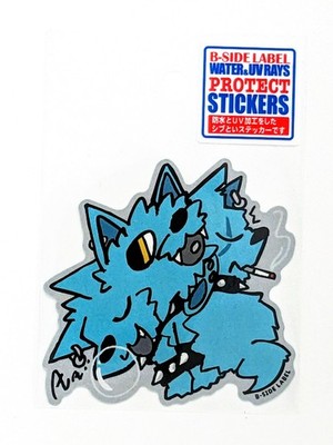 B-Side Label Sticker Blue punk Cerberus Waterproof US SELLER