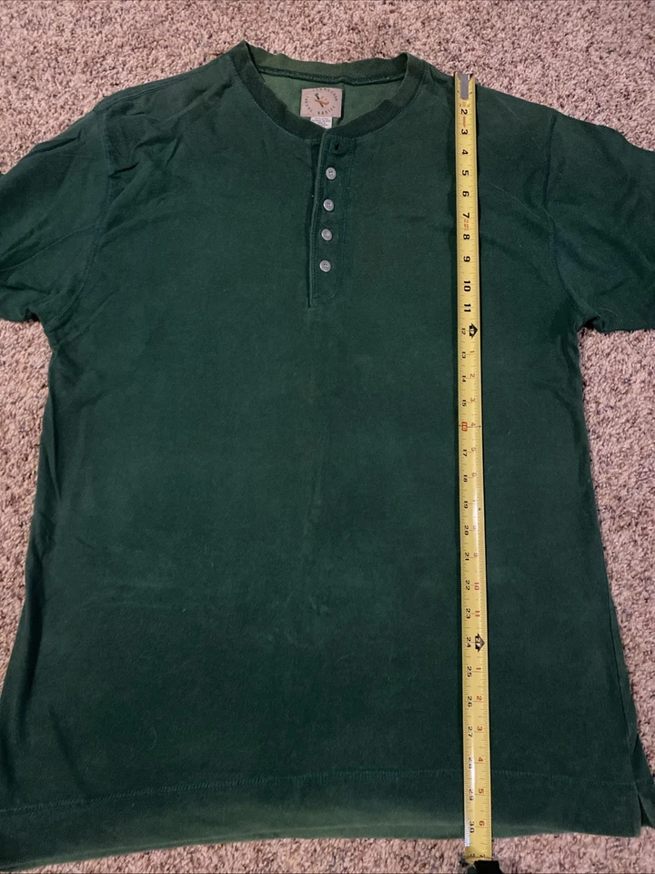 CAMISA HENLEY DE MANGA CORTA FERRUCHE BOTÓN GRANDE DELANTERO CUELLO REDONDO RARA VINTAGE Foto 2 de 4