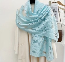 Organza Silky Meshes Wrap Floral Print Scarf  Premium Shawl Stole Hijab 190/70cm