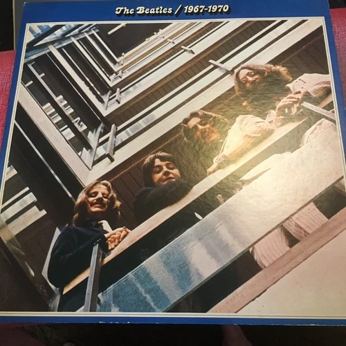 BEATLES 1967-1970 BLUE ALBUM JAPANESE APPLE DOUBLE VINYL 2LP RECORD INSERT BOOKS