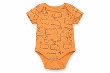 F&F Baby Babygrow One-Piece Size 3-6 Months Orange Short Sleeve