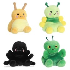 Aurora Plush Palm Pals - SET OF 4 INSECTS Emily, Ivy, Kai Penny Mae 5 inch