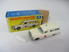 Matchbox Lesney Regular Wheels #3 Mercedes Binz Ambulance- 2 chips, F BOX