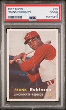 1957 Topps #35 Frank Robinson RC PSA 2 Centered HOF Cincinnati Reds Baseball MLB