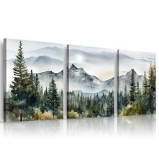 Large Size Wall Art for Living Room 20x28inches 3pcs Forest Landscape Painting