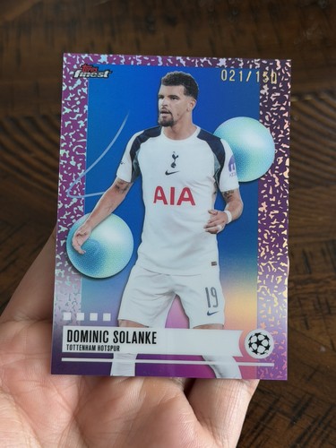 Topps Finest UEFA Champions League 2026 Dominic Solanke #339 Tottenham /150