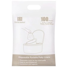 Potty Chair Liners 100Pcs Disposable Training Toilet Bag Portable Potty Train...