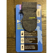 HEAD Kids touchscreen gray & green sz XS 2-4 mittens, high grip silicone palm