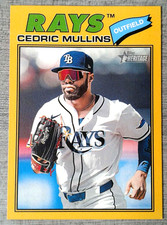 2026 Topps Heritage - Cedric Mullins #284 Dark Yellow Border  Tampa Bay Rays
