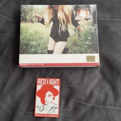 f(x) FX red light kpop album with luna photocard sleepy cats