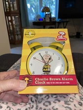 Peanuts Charlie Brown Alarm Clock Yellow 2010 Plays PianoTheme Song Tested Works