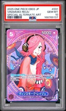 2025 ONE PIECE JAPANESE EB03 SPECIAL ALTERNATE ART #031 VINSMOKE REIJU PSA 10